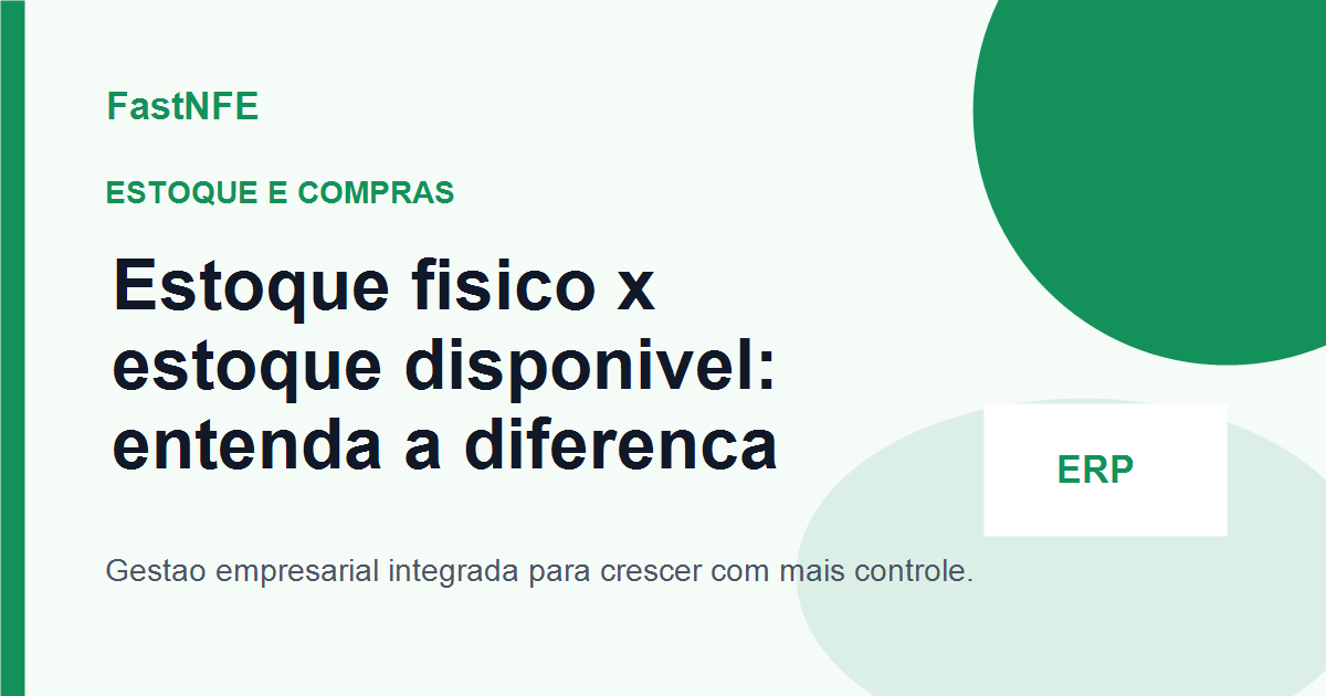 Prateleiras e indicadores mostrando diferença entre estoque físico e disponível